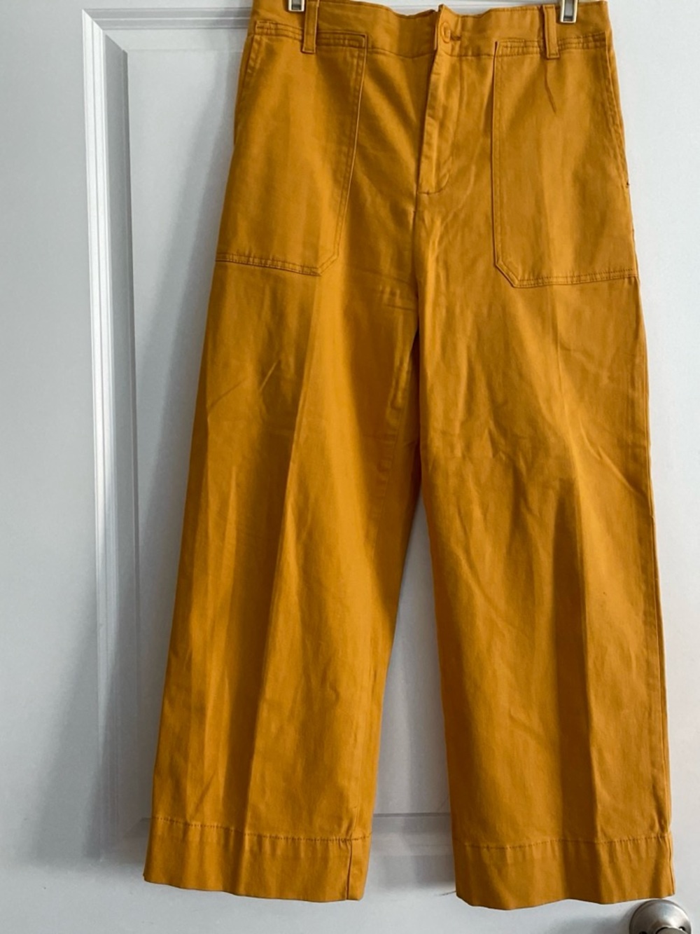 Bagatelle Collection Wide Leg High Waist Trousers Size 8 Mustard Yellow Festival